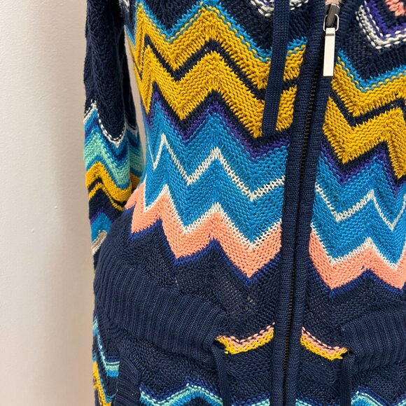 Missoni x Target Zig-zag Chevron Print Hooded LS Zip Cardigan Sz XS - Picture 9 of 9